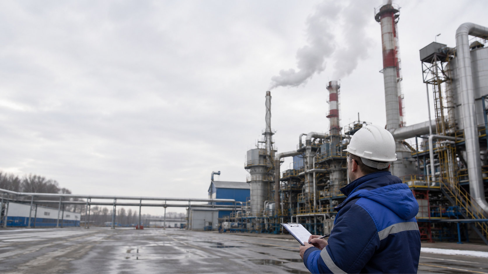 Диаграмма углеродного следа промышленного предприятия — выбросы CO₂